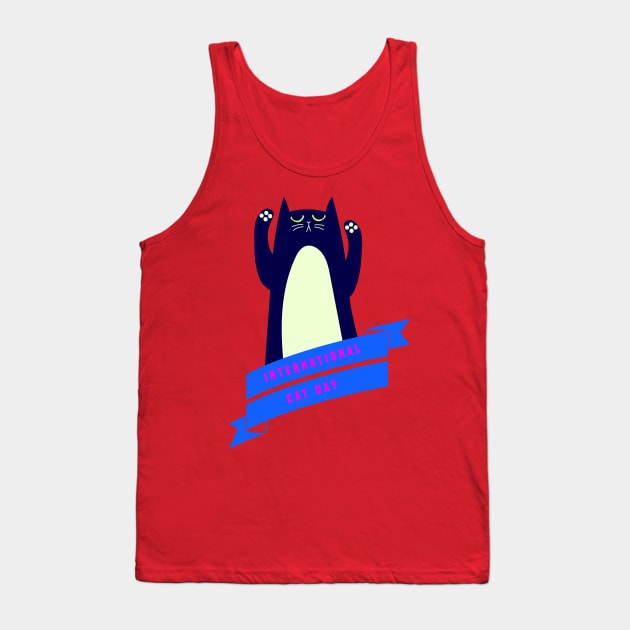 International Cat Day Cat cat club Tank Top by CatCatClub